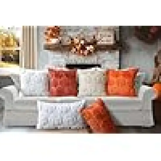 Rust Red Soft Plush Faux Fur Farmhouse Throw Cushion Cases {6}