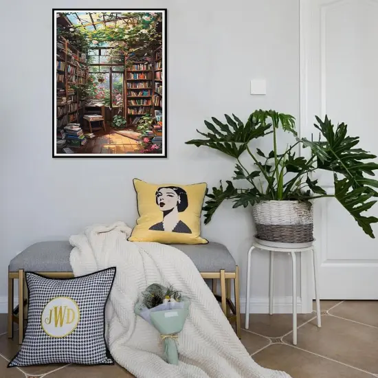 Diamond Art Kits for Adults Bookshlf, {3}