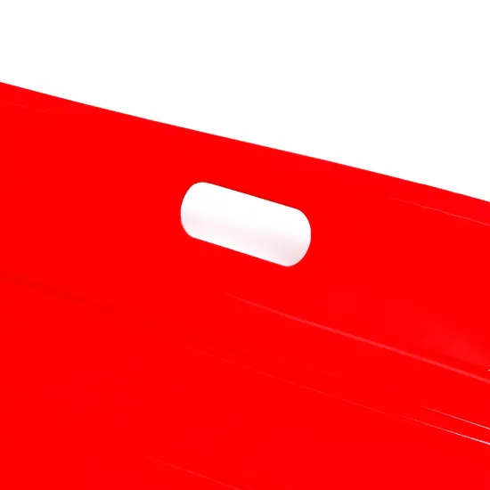 Best Choice Products 35in Kids Outdoor Plastic Sport Toboggan Winter Snow Sled Board w/ Pull Rope, 2 Handles Red {4}