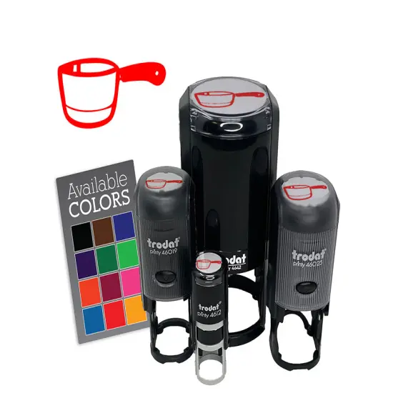 Small Cooking Pot Sauce Pan Self-Inking Rubber Stamp Crafting Planners Green {7}