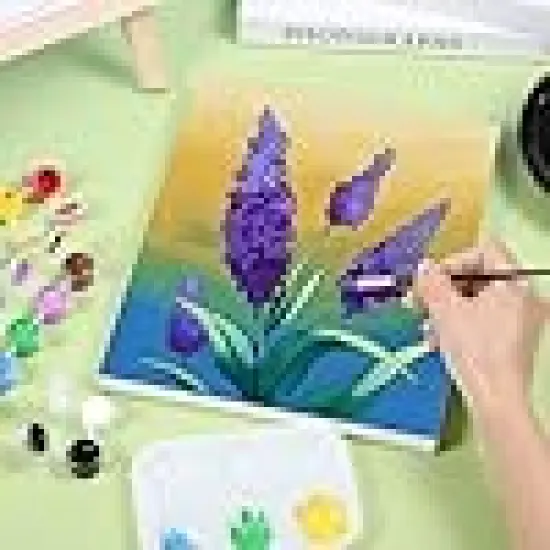 Stretched Outline Canvas Art Painting Set Lady {4}