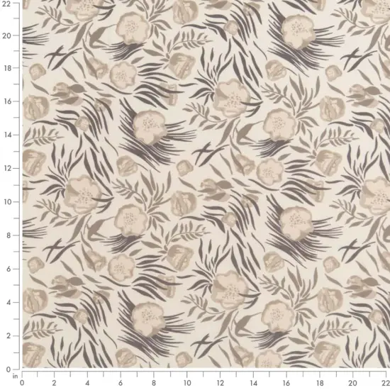 Dune - Beige & Taupe,Grey & Silver Floral Upholstery Fabric 54 Inches" {4}