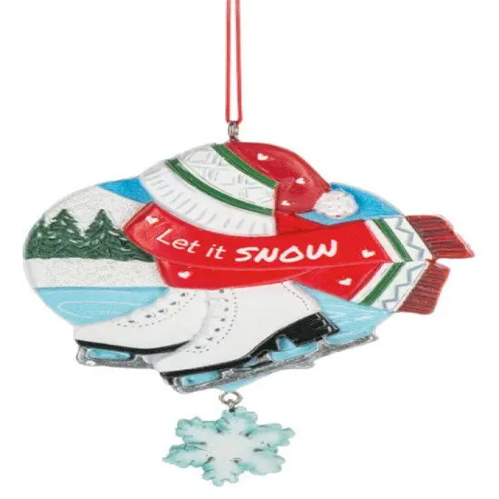 Let It Snow Ice Skates Ornament {1}
