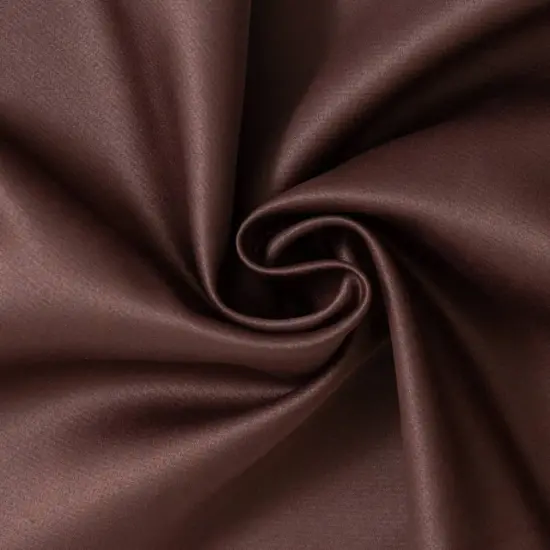 Chocolate Sateen - Brown PlainSolid Upholstery Fabric 109 Inches" {2}
