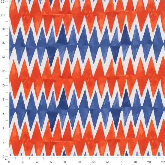 Fiesta - Blue,Orange & Rust Abstract & Geometric Upholstery Fabric 54 Inches" {4}