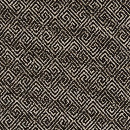 Greek Key Coal - Black Abstract & Geometric,Greek Key Upholstery Fabric 54 Inches" {1}