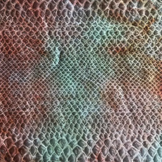 1 Yard Medusa Velvet Foil Fabric Glitter Dot 3D Print Spandex for Costumes, Dancewear & Cosplay 60" Wide by Spandex Palace Red Brown Combo {7}