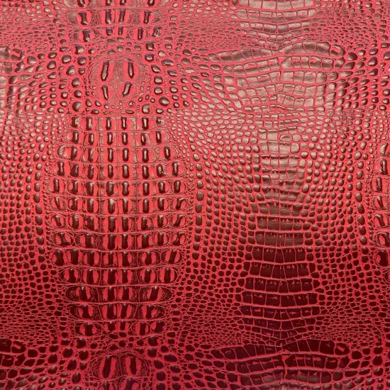 1 Yard Marine Gator Vinyl Fabric Waterproof Anti UV Outdoor Upholstery 54" Width Ruby Red {1}