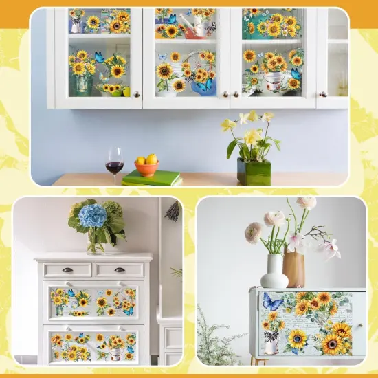 Fall Flower Designs Decals for Crafts {5}