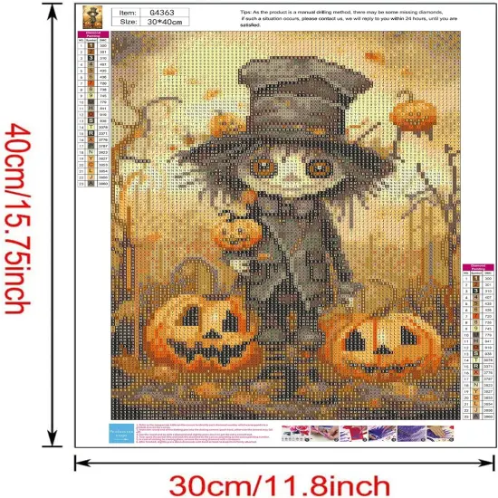 12X16 Inch - Halloween Diamond Painting Kits for Adults {2}