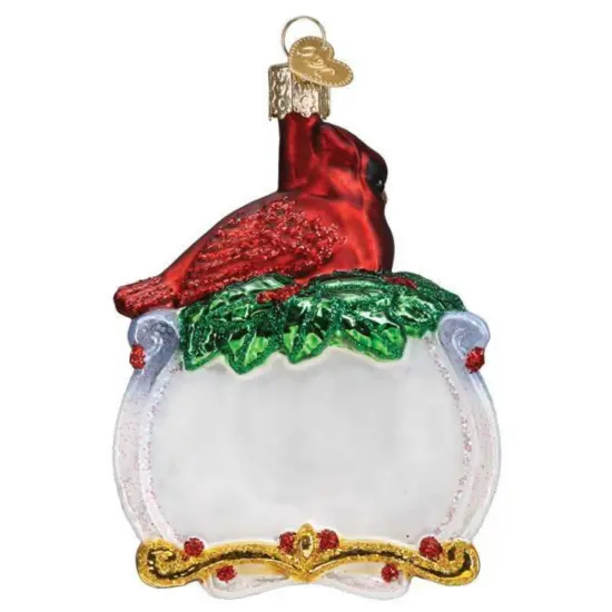 Old World Christmas 4.0 Inch Memorial Cardinal Tree Ornament , In Loving Memory Red {2}