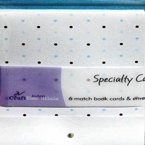 JoAnn Craft Essentials Blue Dot Match Book Cards & Envelopes Set {1}