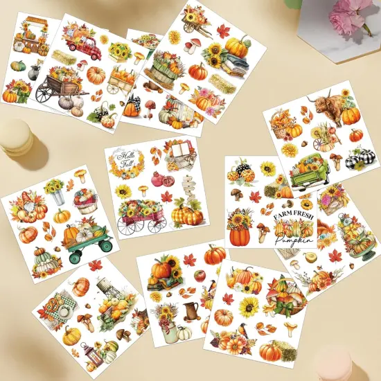 Fall Rub on Transfers for Crafts - 12 Sheets {3}