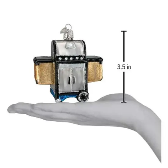 Old World Christmas 3.5 Inch Barbecue Christmas Tree Ornament , Grill Cooking Ornament Silver {2}