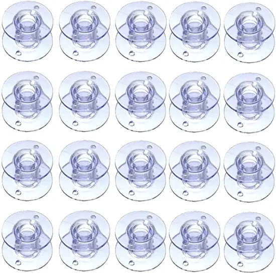 20Pcs Clear Plastic Sewing Machine Bobbins, Sa156 Bobbins, Bobbins Class 15, Compatible with Brother Singer Sewing and Embroidery Machine (20pcs Bobbins) {1}