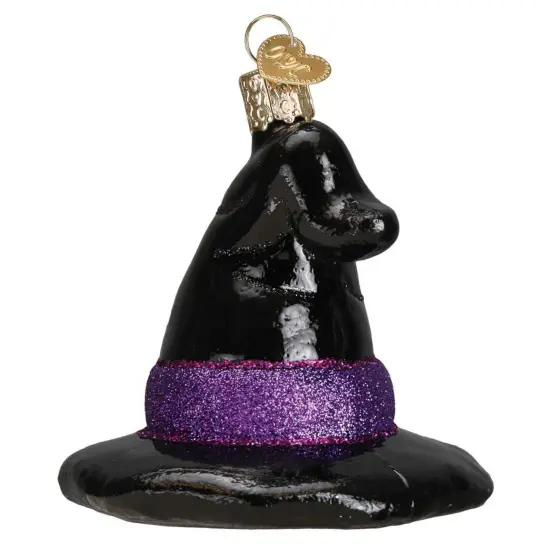 Old World Christmas 3.0 Inch Witch's Hat Halloween Tree Ornament , Halloween Ornament Black {2}