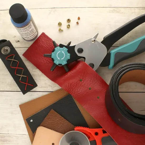 The Beadsmith Rotating Ergonomic Leather Hole Punch, Six Hole-Size Options, Leather Crafts and Jewelry-Making Supplies {4}