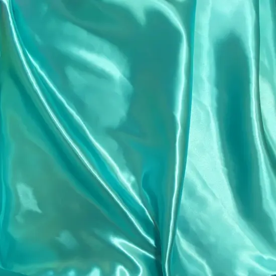 1 Yard Aqua Bridal Satin Fabric 58/60 Inch Wide Smooth Shiny Polyester for Dresses, Crafts & Decor {3}