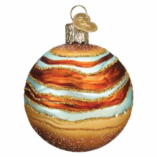 Old World Christmas 2.25 In Jupiter Christmas Tree Ornament , Solar System Largest Planet Multicolored {2}