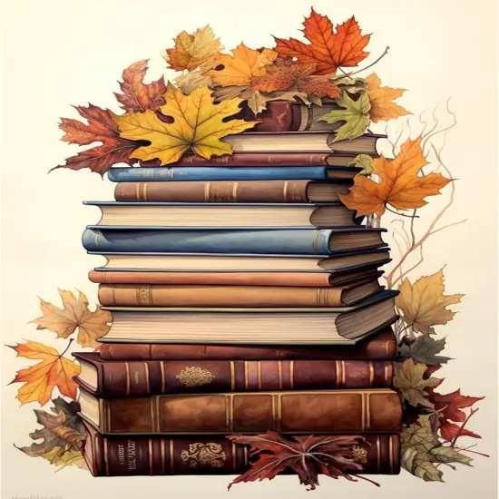 12x16 Inch - Book Fall Diamond Painting Kit for Beginners {1}