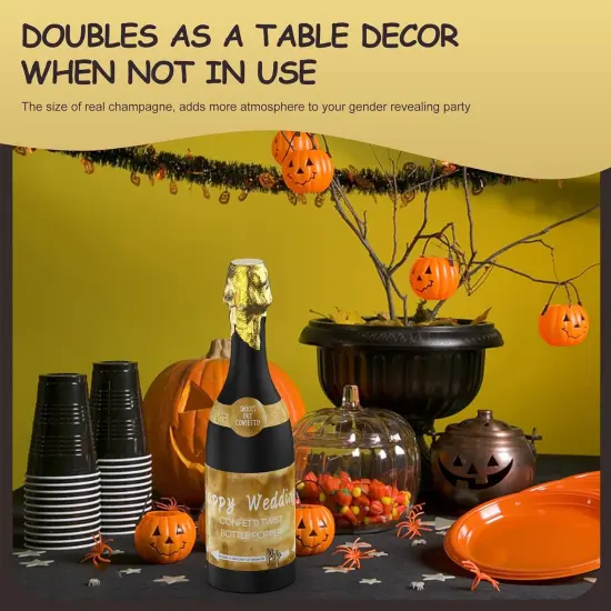 15.3'' (2 Pcs.) - Champagne Bottle Party gold confetti Popper {3}