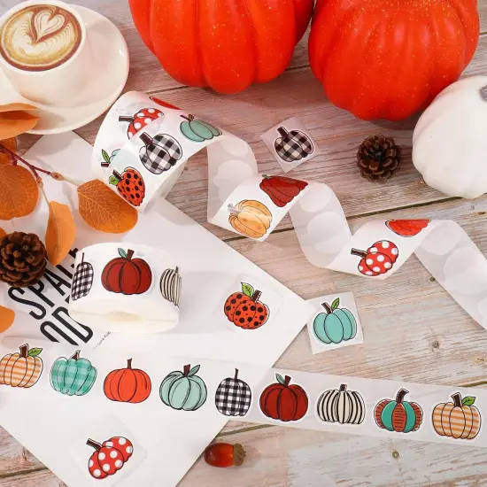 1400 Pcs Fall Pumpkin Sticker {3}