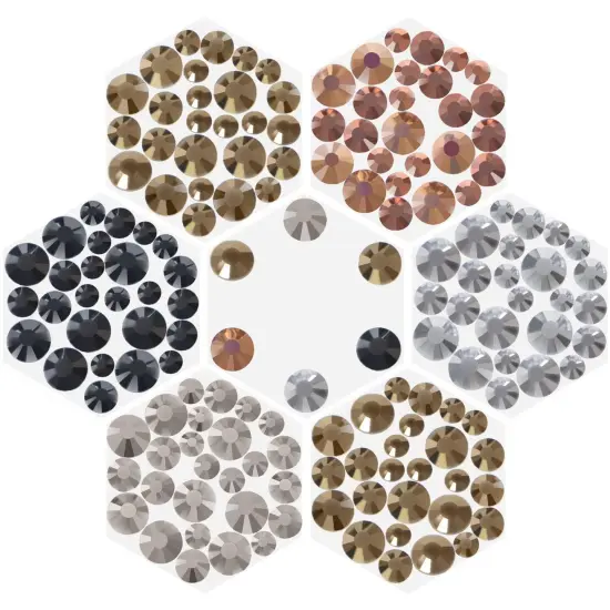 4500pcs+ Flatback Glass Hotfix Iron On Rhinestones Crystal for DIY Making with 1 Tweezer & 1 Picking Pen for Shoe, Cloth, Face Art, Bag, Manicure(3-Sizes, 5-colors, Mine Color Series) {5}