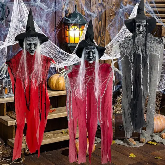 3 Pack Halloween Hanging Witches {3}