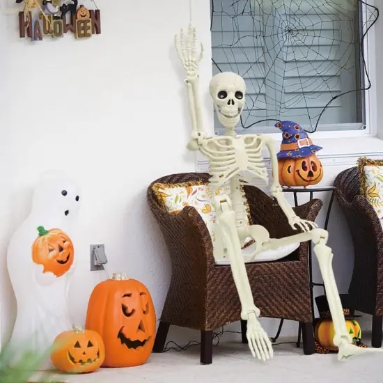 2PACK 36" Posable Skeleton Halloween Decorations {4}