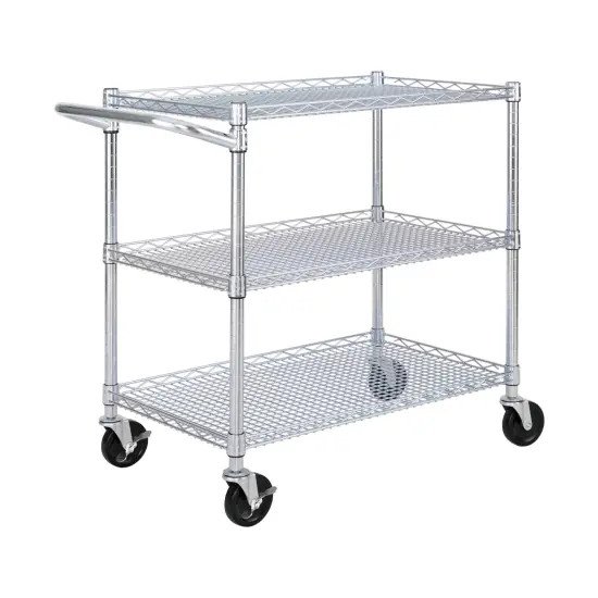 Seville Classics 3-Tier NSF Utility Cart, 35.9" W x 18" D x 32.2" H {2}