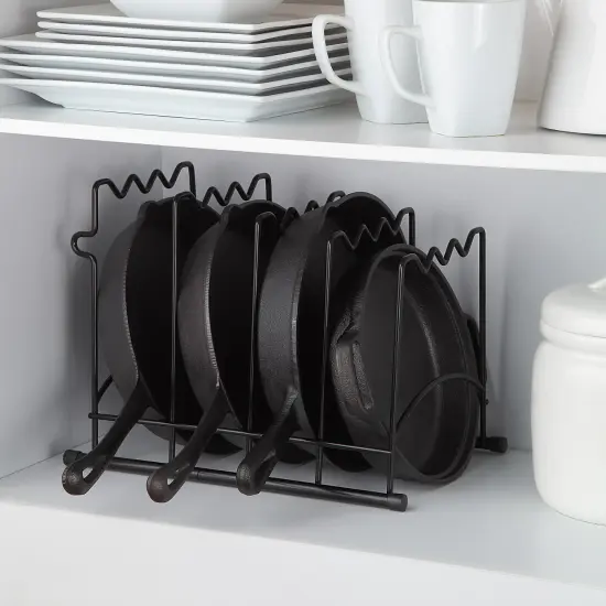 Metal Heavy Duty Kitchen Countertop Cabinet Pantry Pan, Pot Lid, and Pot Organizer Rack Holder {2}