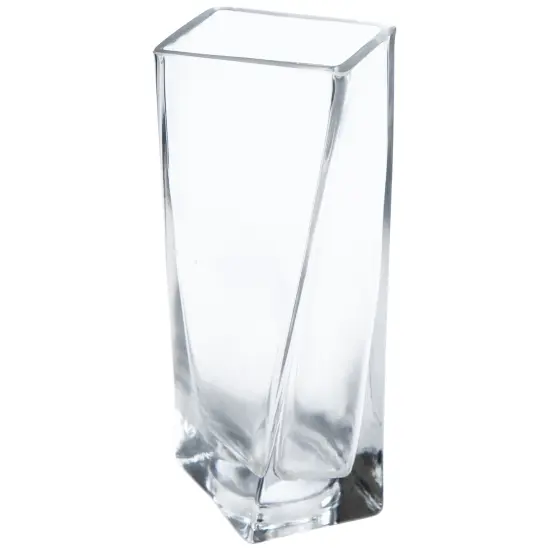 Northlight Twisted Dual Purpose Glass Candle Holder Vase - 7.75" Clear {6}