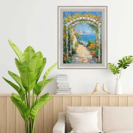 Silver Brushed Modern Slight Scoop Picture Frame 20x28 frame {5}