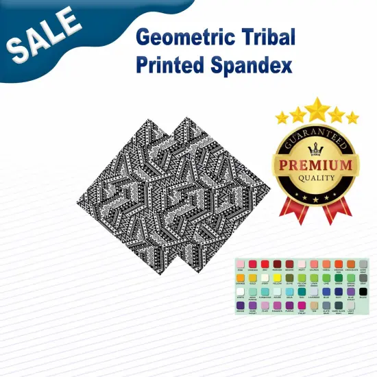 Geometric Tribal Printed Spandex {1}