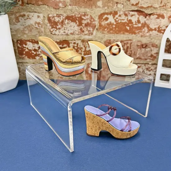 Plymor Clear Acrylic Short Square Display Riser, 3.5" H x 7" W x 7" D (1/4" thick) {4}