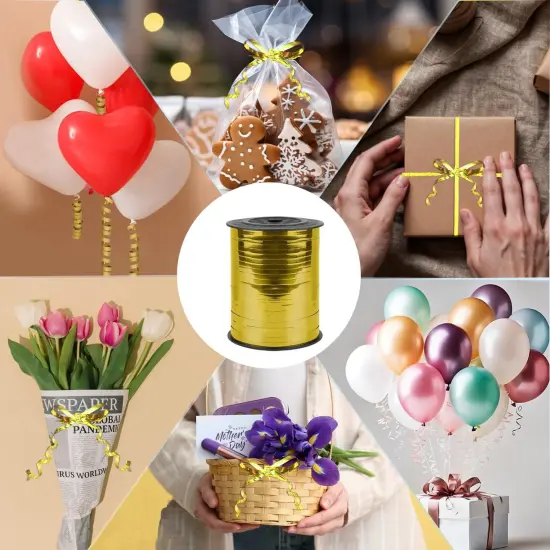 500 Yard Bright Gold Curling Ribbon {4}