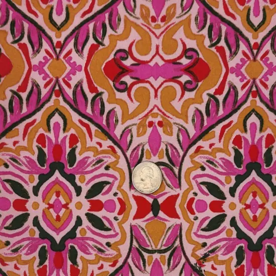 1 Yard Teaberry Rayon Challis Fabric Soft Lightweight 100% Rayon, 54/55" Wide for Flowing Apparel {3}