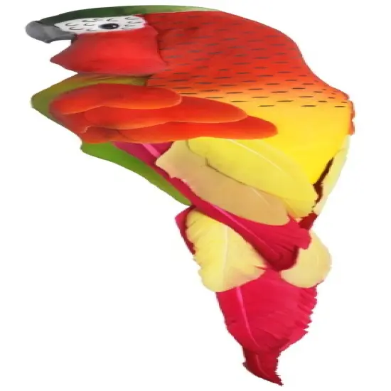 Craft Dcor Essentials Feathered Parrot W/Clip 13"1/Pkg -Glitter Red {3}