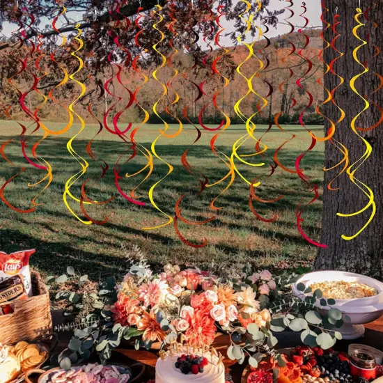 36 Pcs Fall Hanging Swirl Decorations {5}