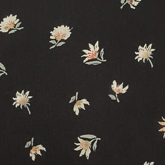 1 Yard Black Olive Rayon Crinkle Crepon Fabric Elegant Texture, 50/52" Width {3}