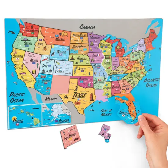 Collections Etc Magnetic Geography Map Puzzle {1}
