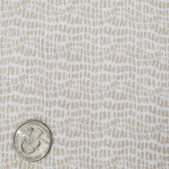 1 Yard Rayon Crinkle Beige Woven Fabric, 50/52&Prime; Wide 100% Rayon {2}