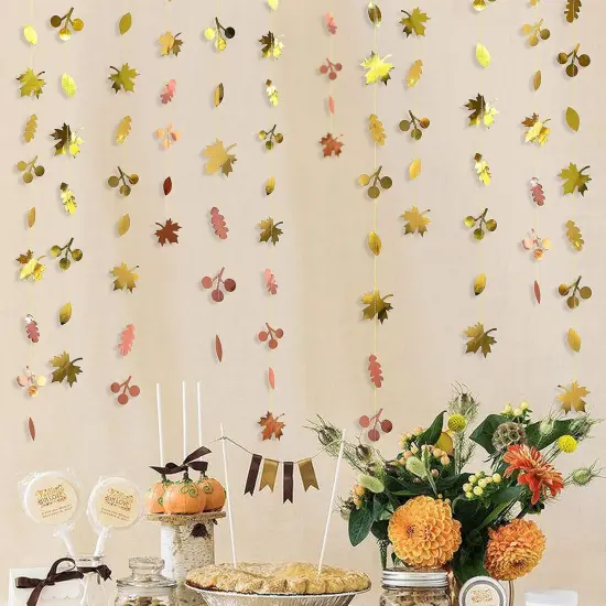 52Ft Fall Party Decorations Maple Leaf Garland {4}