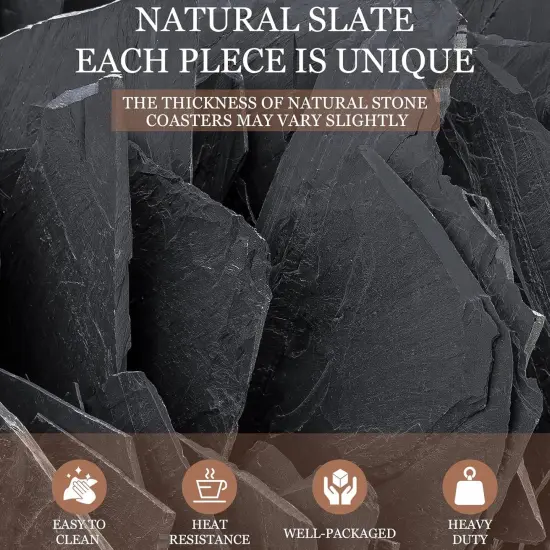 24 Pcs Slate Coasters {5}