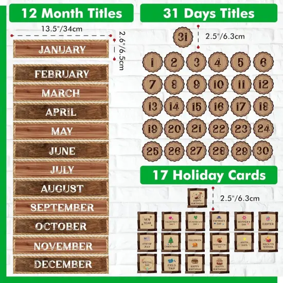 126PCS Calendar Bulletin Board Cutouts for School Classroom Teachers Students {2}