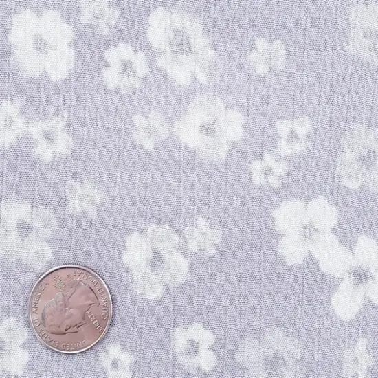 1 Yard Rayon Crinkle Crepon Fabric Silver Lightweight Apparel Material 50/52 Inches Width {3}