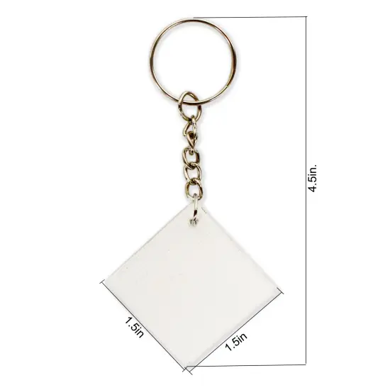 Little Birdie Customizable Canvas Keychain MDF 6/Pkg-1.5"X1.5" {4}