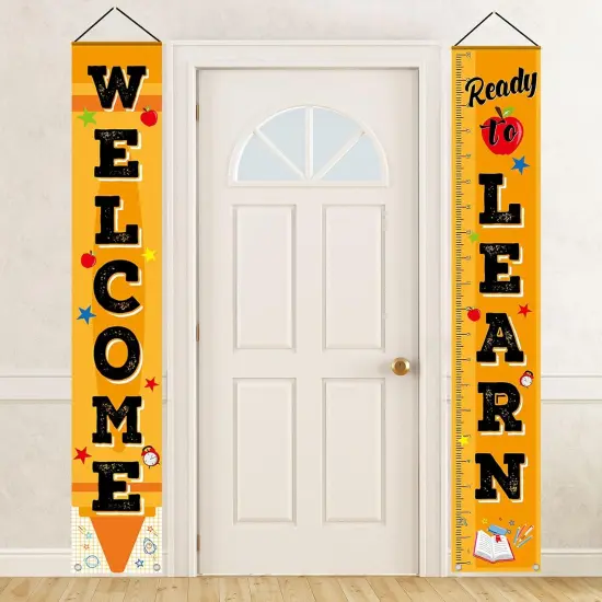 Welcome Back to School Porch Sign Banner {1}