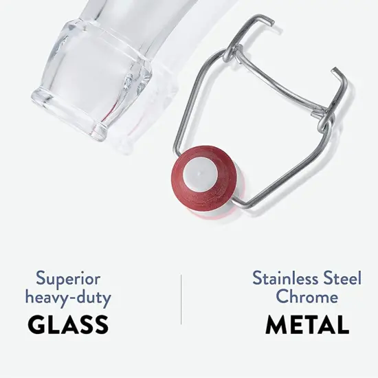 17 oz. Square Swing-Top Glass Bottle {5}