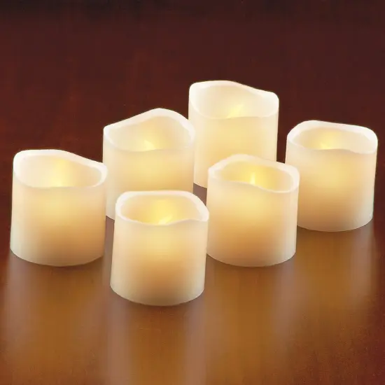 Collections Etc Flameless LED Votive Candles - Set of 6 {1}